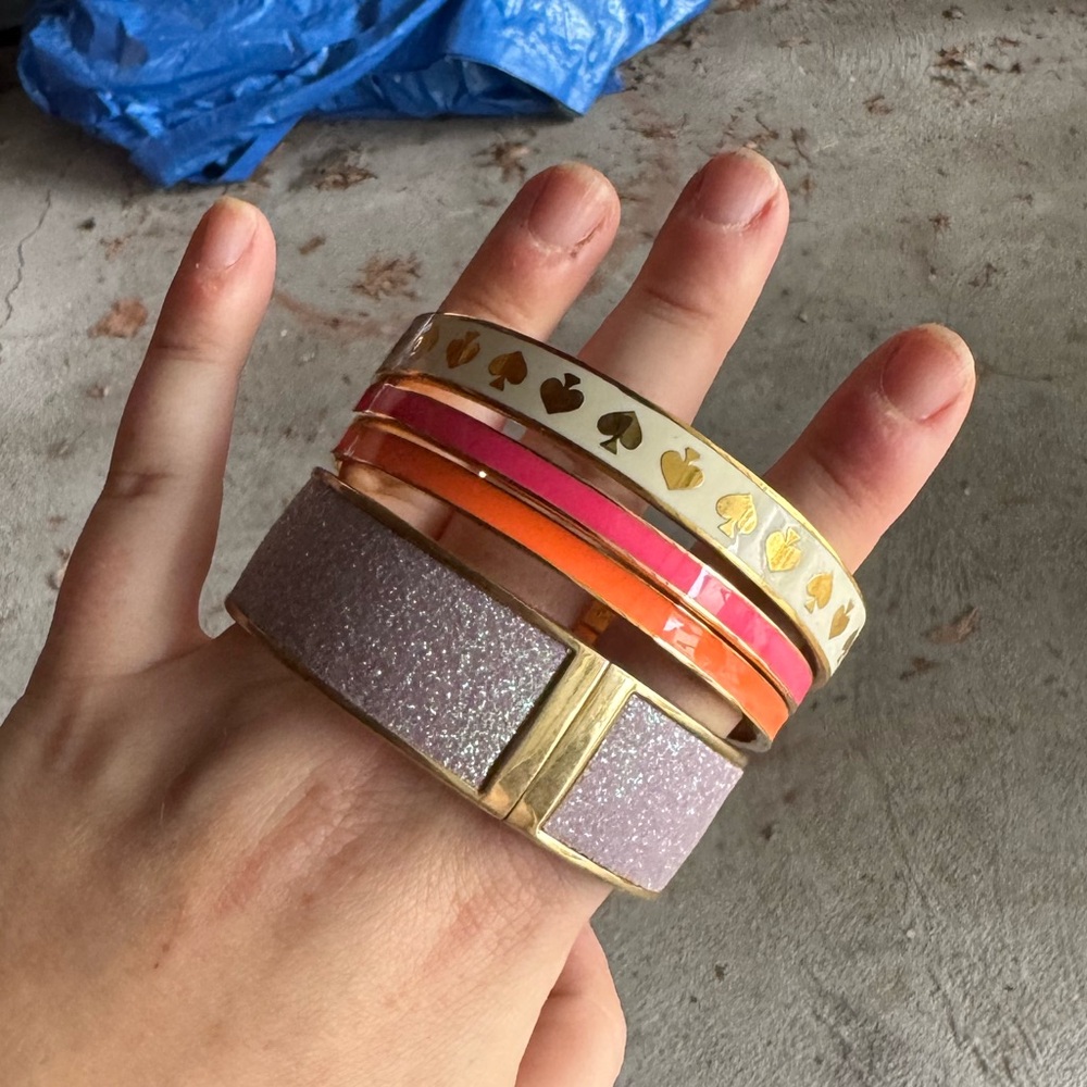Kate Spade Stack of Colorful Bangle Bracelets - Authentic